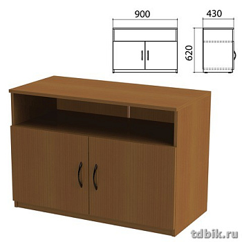 Тумба для оргтехники 2 двери "Канц" 900*430*620мм, цвет орех