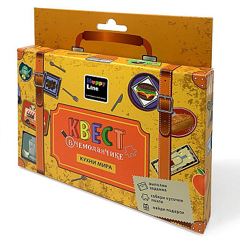 Игра настольная  Квест "Вкусное приключение. Кухни мира" HAPPY LINE