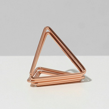 Мемо-клип  "Треугольник" цв. розовое золото (набор 5 шт)