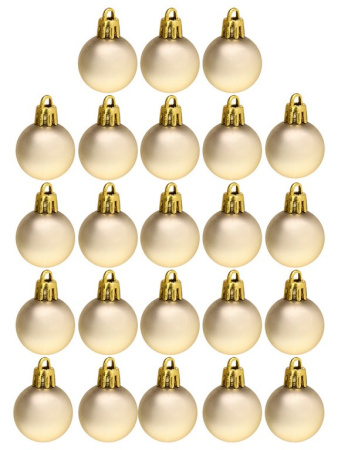 Набор шаров  цвет золото  30 мм 64 шт "Волшебство" (ассорти)