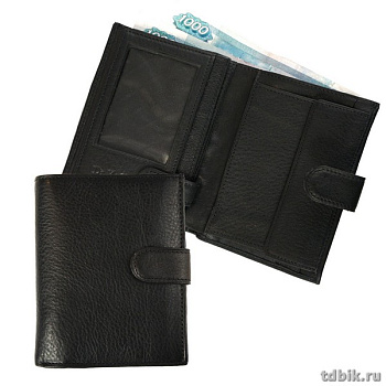 Портмоне Dr.Koffer 12*9,5см, нат. кожа, черный