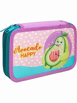 Пенал 2 отд. для девочки Prof-Press "Отдых авокадо" 190*115 (ткань)