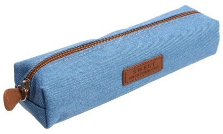 Пенал  универсальный Calligrata "Джинс" 20 х5 х3,5 см., ассорти