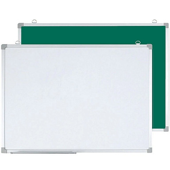 Доска двусторонняя 600*900 мм маркерно-меловая (магнит) Darvish с лотком, алюм. рама