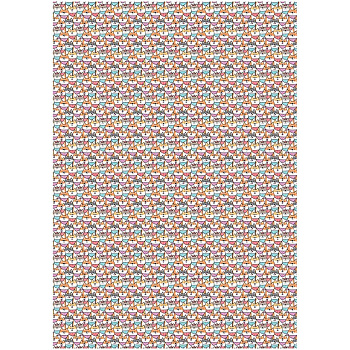 Бумага упаковочная 70*100см  в рулоне "Мир собак"