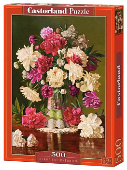 Пазлы  500 дет. "Красивые пионы" Castor Land