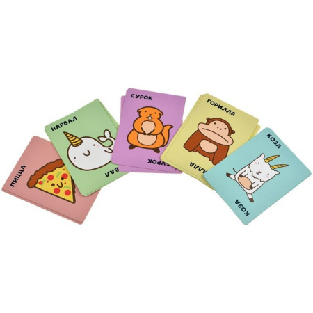 Игра настольная  .8+ с карточками "Тако, кот, коза, сыр, пицца" (2-8 игроков, 10 мин) Hobby World