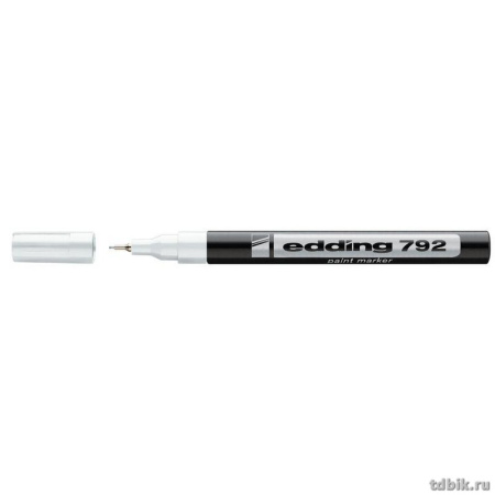 Маркер-краска лаковый  0,8мм Edding 792 белый (пластик.корпус)