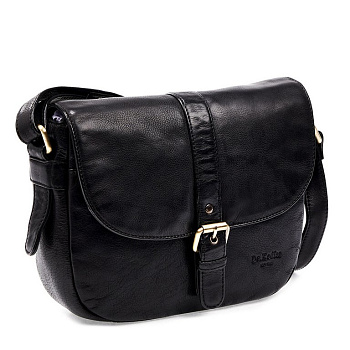 Сумка женская Dr.Koffer 25х20х7см см, нат.кожа черная