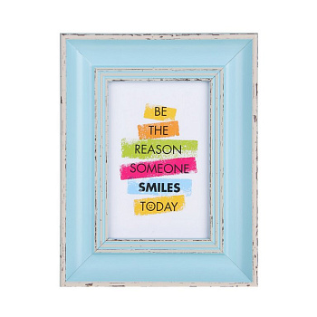 Рамка для фотографий 10*15 см пластик, цв. бирюзовый