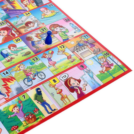 Игра настольная  Ходилка с викториной "Я в беду не попаду" Русский стиль