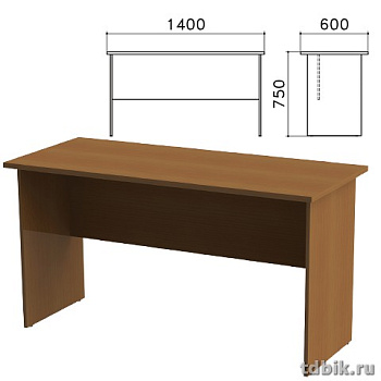 Стол письменный "Канц"  (1400*600*750мм), цвет орех