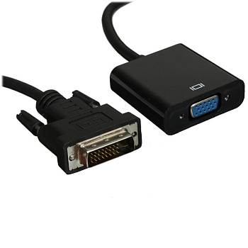 Переходник однонаправленный Aceline DVI-D - VGA, 0.2 м, черный