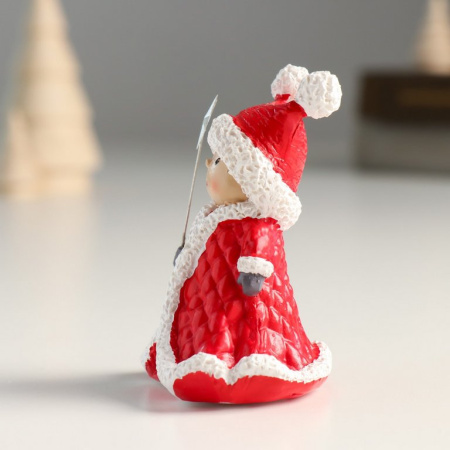 Сувенир новогодний "Малыш в красной шубе с мехом" 8,5*5,5*4,5 см