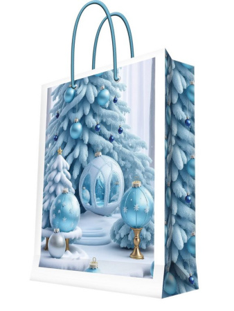 Пакет бумажный НГ 18*23 см ламиниров. "Еловый лес!"