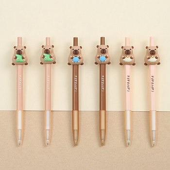 Карандаш вечный автоматический черный deVENTE "Capybara" с декором (металлич. наконечник)