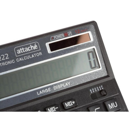 Калькулятор наст. Attache AF-222  (12 разр., 2 питания, 203x158x40мм)