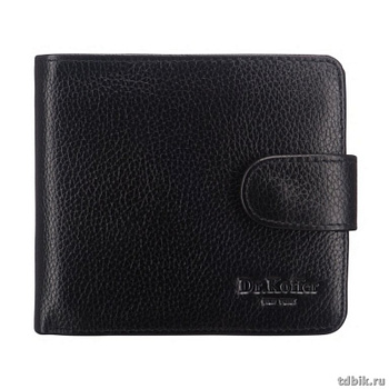 Портмоне Dr.Koffer 10*12,5см, нат. кожа, черный