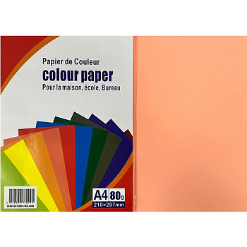 Бумага Color Paper 80 А4, 100 лист/уп, розовый неоновый