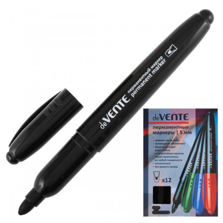 Маркер перманентный  5 мм deVENTE круглый, черный