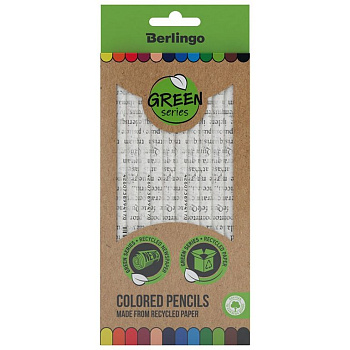 Набор карандашей  12 цв. Berlingo "SuperSoft. Green Series"