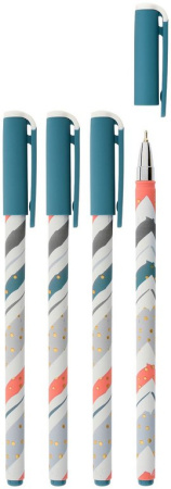 Ручка шариковая с рис. масляная LOREX "FAUVISM SLIM SOFT" синяя (стерж140мм, линия 0,5мм)