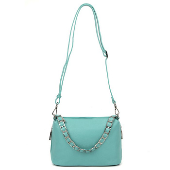 Сумка женская Palio, 26х17х10 см, нат. кожа, бирюзовый