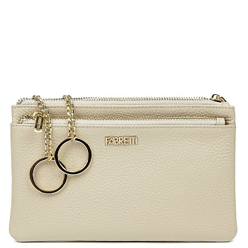 Портмоне FABRETTI женское, нат. кожа, 19*12*2,5 см, кремовый
