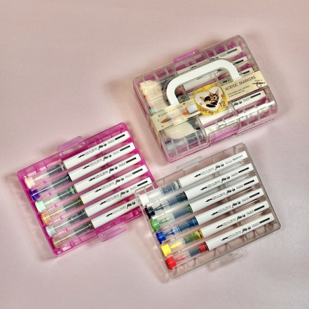 Набор маркеров-кистей акриловых 12 цв. Bruno Visconti  "LOVE ME"