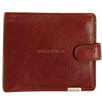 Портмоне Dr.Koffer 12*10,5см, нат. кожа, коньяк