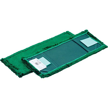 Моп для швабры (микрофибра) 40*13 см, уши/карманы цв. зелёный