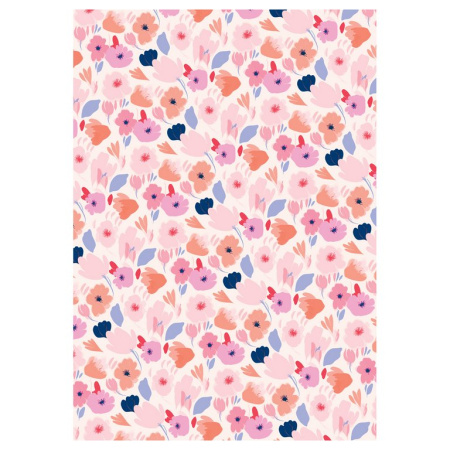 Бумага упаковочная 70*100см  в рулоне (ассорти) "Floral mood" MESHU