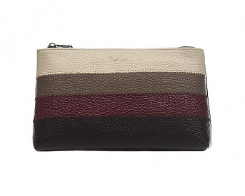 Косметичка D.Morelli "Patch" нат.кожа, бордо