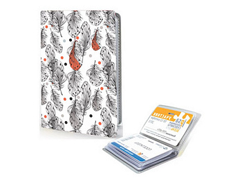 Визитница на 28 карт "Перо"