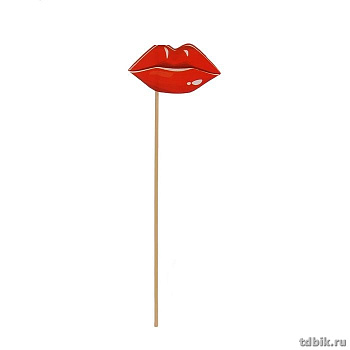 Фотобутафория на палочке "Губы"