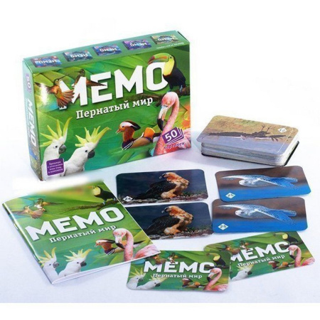 Игра настольная  Мемо "Пернатый мир" Нескучные игры
