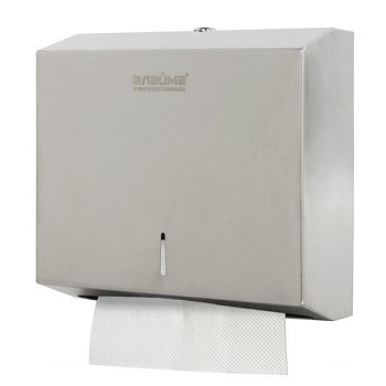 Диспенсер для бумажных полотенец типа (H2), нержав. сталь, матовый ЛАЙМА ECONOMY