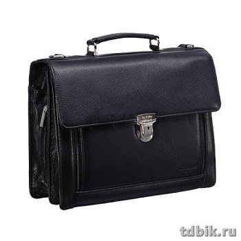Портфель Dr.Koffer 30*38*12см, нат. кожа, черный
