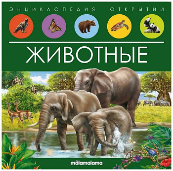 Энциклопедия 3+ "Животные" Malamalama