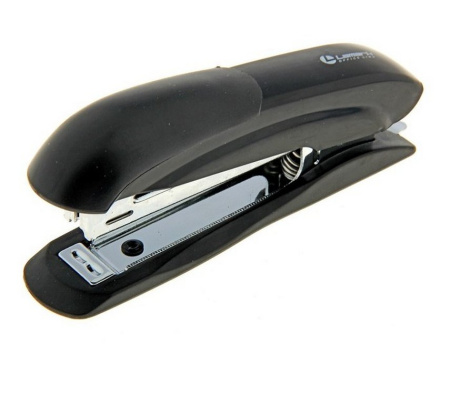 Степлер № 10 до 12л металлический, Lamark Ulrich, черный с антистеплером