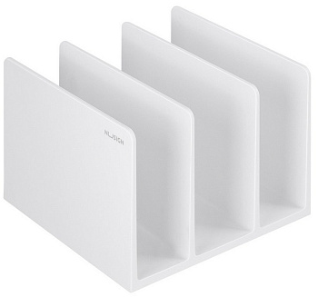 Подставка для бумаг, 3 отдела, Nusign белая 162*162*122 мм Deli