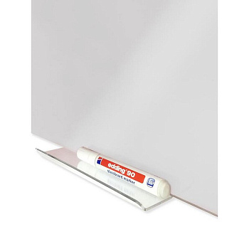 Доска стеклянная маркерная 1200*2000 мм (магнит) Attache белая с лотком