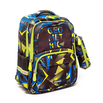 Рюкзак школьный для мальчика ErichKrause SchoolLine 20L "Triangle" (пенал) 42*31*14,5 разноцветный