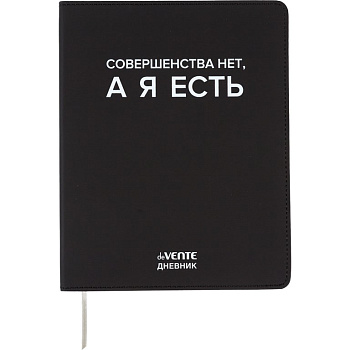 Дневник школьный мягкая обложка, кожзам deVENTE "Совершенства нет" 48л