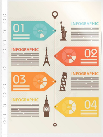 Проспект-обложка (мультифора) А4+ 30 мкм Премиум (10шт/уп) БЮРОКРАТ