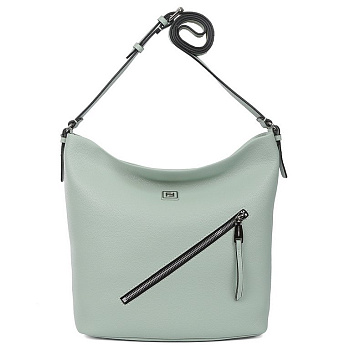 Сумка женская FABRETTI 27,5*29,5*12см, нат. кожа, зеленый