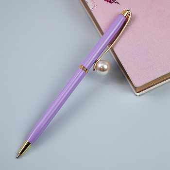 Ручка шариковая сувенирная автомат "Lilac jewel" синяя, 1,0мм MESHU