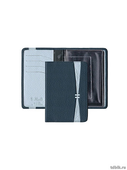 Бумажник водителя D.Morelli "Глория", нат. кожа, сине/голубой