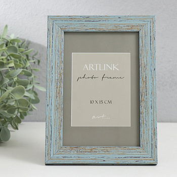 Рамка для фотографий 10*15 см пластик "Celeste" цв. бирюзовый