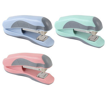 Степлер 24/6 до 20л deVENTE "Pastell" с каучуковой вставкой, цв.ассорти